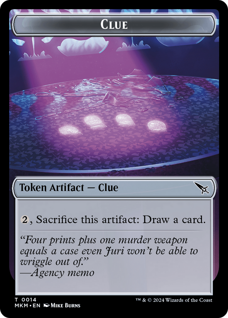 Thopter (0020) // Clue (0014) Double-Sided Token [Tokens] Murders at Karlov Manor Tokens MTG Single Magic: The Gathering