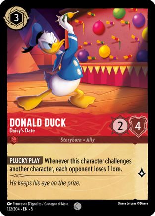 Donald Duck - Daisy's Date (122/204) [Shimmering Skies] Cold Foil Lorcana Single Disney