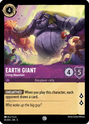 Earth Giant - Living Mountain (41/204) [Shimmering Skies] Lorcana Single Disney