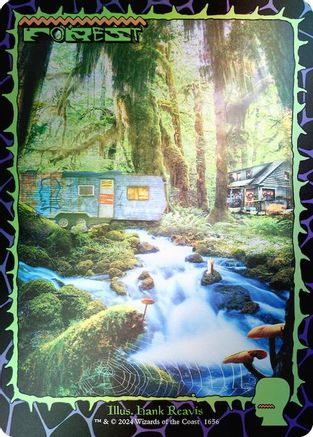 Forest (1656) (Rainbow Foil) (SLD-1656) [Secret Lair] Drop Series Foil MTG Single Wizards of the Coast