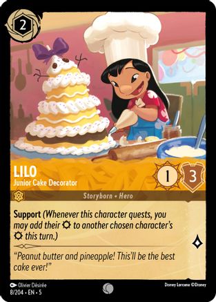 Lilo - Junior Cake Decorator (8/204) [Shimmering Skies] Cold Foil Lorcana Single Disney
