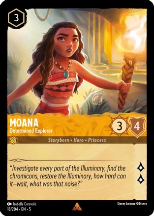 Moana - Determined Explorer (18/204) [Shimmering Skies] Lorcana Single Disney