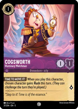 Cogsworth - Illuminary Watchman (37/204) [Shimmering Skies] Lorcana Single Disney