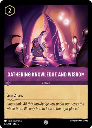 Gathering Knowledge and Wisdom (62/204) [Shimmering Skies] Cold Foil Lorcana Single Disney