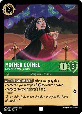 Mother Gothel - Conceited Manipulator (89/204) [Shimmering Skies] Lorcana Single Disney