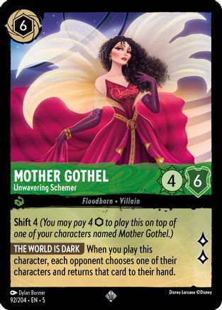 Mother Gothel - Unwavering Schemer (92/204) [Shimmering Skies] Cold Foil Lorcana Single Disney