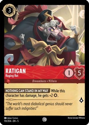 Ratigan - Raging Rat (113/204) [Shimmering Skies] Cold Foil Lorcana Single Disney