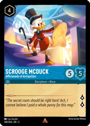 Scrooge McDuck - Afficionado of Antiquities (140/204) [Shimmering Skies] Lorcana Single Disney