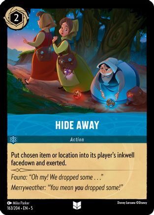 Hide Away (163/204) [Shimmering Skies] Lorcana Single Disney
