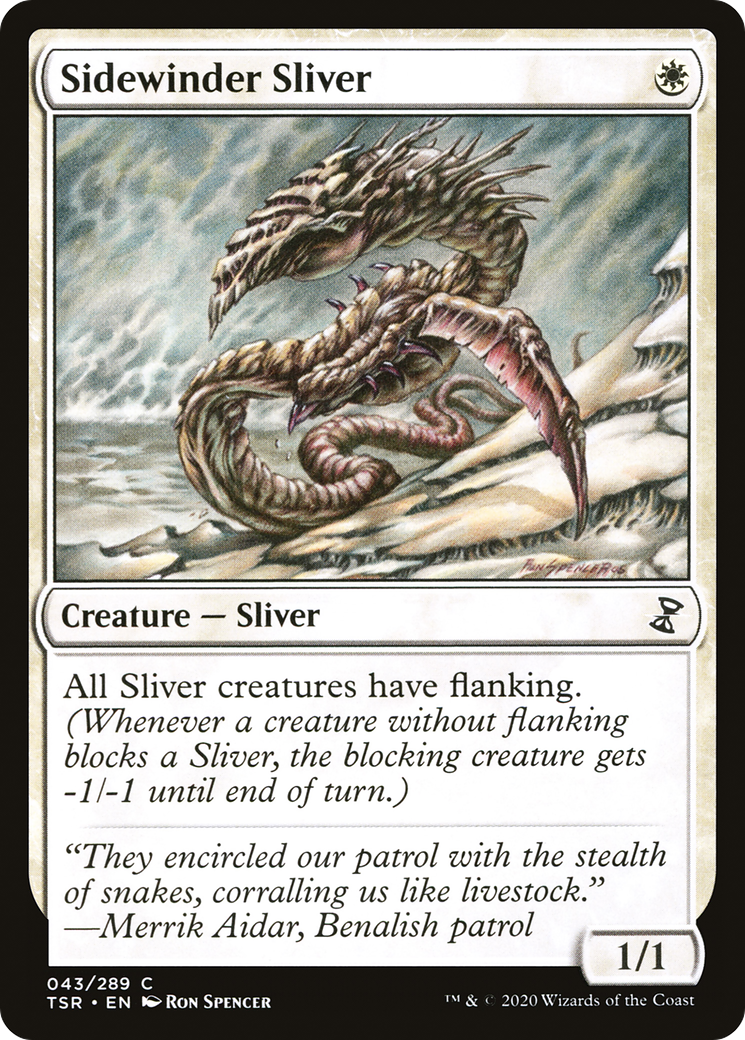 Sidewinder Sliver (TSR-043) [Time Spiral Remastered] Foil MTG Single Wizards of the Coast