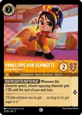 Vanellope von Schweetz - Candy Mechanic (9/204) [Shimmering Skies] Lorcana Single Disney