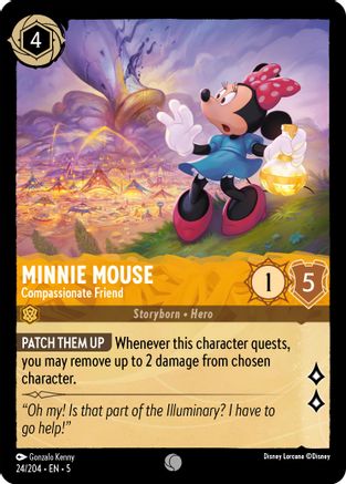Minnie Mouse - Compassionate Friend (24/204) [Shimmering Skies] Lorcana Single Disney