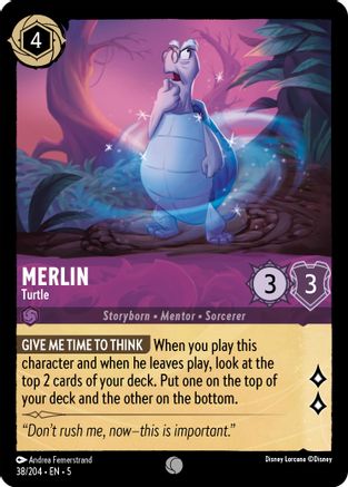 Merlin - Turtle (38/204) [Shimmering Skies] Lorcana Single Disney