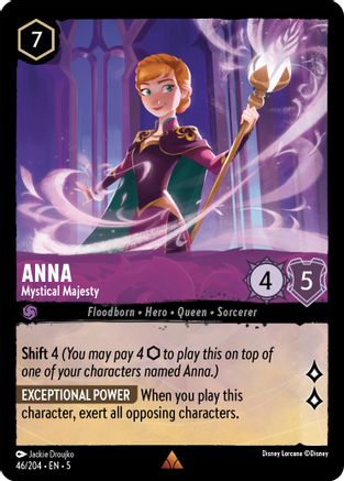 Anna - Mystical Majesty (46/204) [Shimmering Skies] Lorcana Single Disney