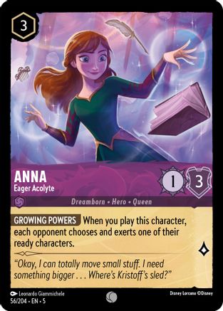 Anna - Eager Acolyte (56/204) [Shimmering Skies] Cold Foil Lorcana Single Disney