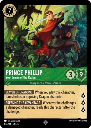 Prince Phillip - Swordsman of the Realm (83/204) [Shimmering Skies] Cold Foil Lorcana Single Disney