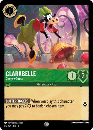 Clarabelle - Clumsy Guest (86/204) [Shimmering Skies] Lorcana Single Disney