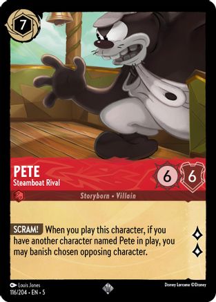 Pete - Steamboat Rival (116/204) [Shimmering Skies] Lorcana Single Disney