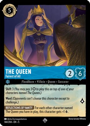 The Queen - Fairest of All (144/204) [Shimmering Skies] Cold Foil Lorcana Single Disney