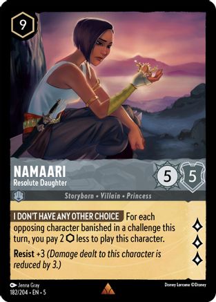 Namaari - Resolute Daughter (182/204) [Shimmering Skies] Cold Foil Lorcana Single Disney