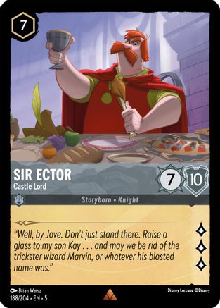 Sir Ector - Castle Lord (188/204) [Shimmering Skies] Lorcana Single Disney