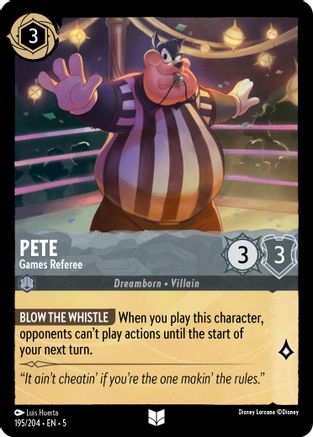 Pete - Games Referee (195/204) [Shimmering Skies] Cold Foil Lorcana Single Disney