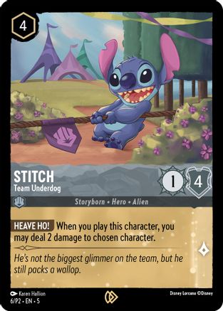 Stitch - Team Underdog (6) [Disney Lorcana Promo Cards] Cold Foil Lorcana Single Disney