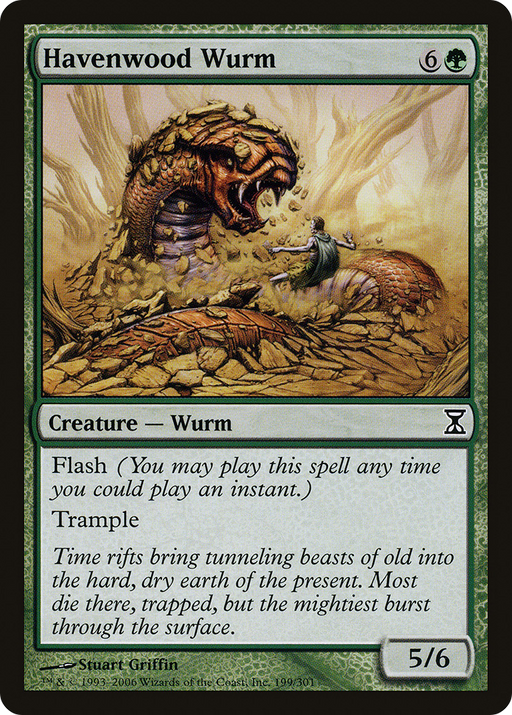 Havenwood Wurm (TSP-199) [Time Spiral] MTG Single Wizards of the Coast