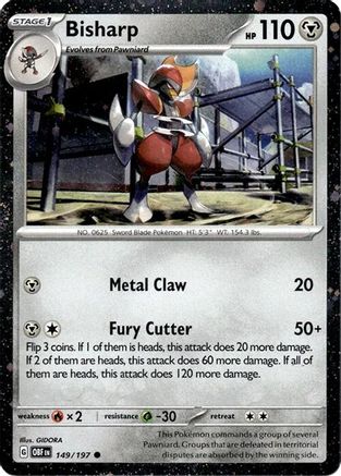 Bisharp - 149/197 (Cosmos Holo) Holofoil [Misc: Cards & Products] Pokemon Single Pokémon