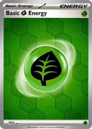 Basic Grass Energy (1) Reverse Holofoil [SV: Shrouded Fable] Pokemon Single Pokémon