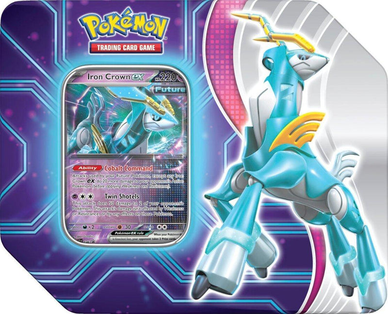 Pokémon Paradox Destinies Tin (Iron Crown ex) Pokemon Sealed Pokémon   