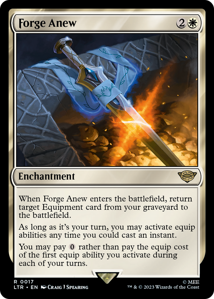 Forge Anew (LTR-017) [The Lord of the Rings: Tales of Middle-earth] MTG Single Wizards of the Coast