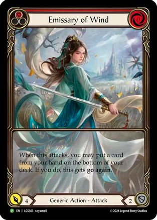 Emissary of Wind [LGS303] (Promo)  Rainbow Foil Flesh And Blood Single Flesh And Blood   