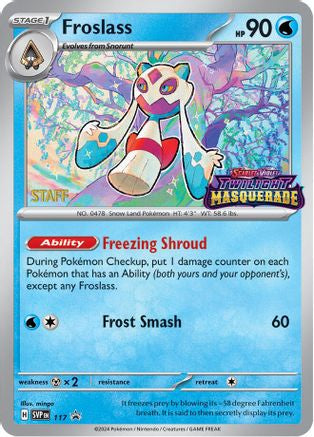 Froslass - 117 (Prerelease) [Staff] (117) Holofoil [Promos: SV Promo Cards] Pokemon Single Pokémon