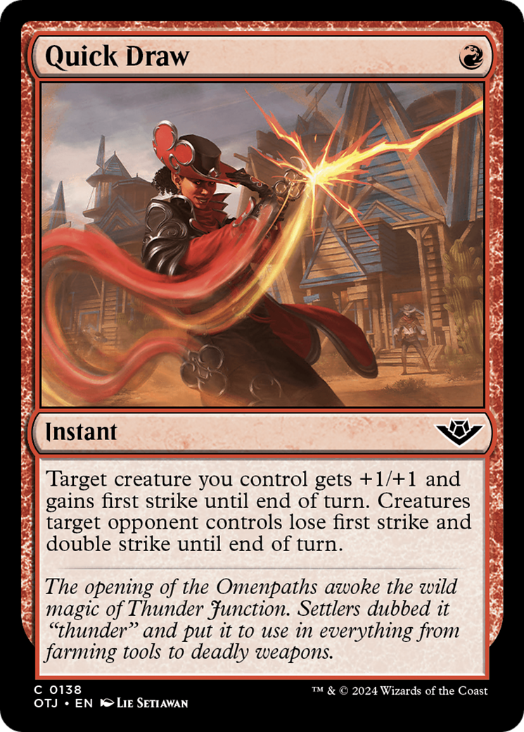 Quick Draw (OTJ-138) [Outlaws of Thunder Junction] MTG Single Wizards of the Coast