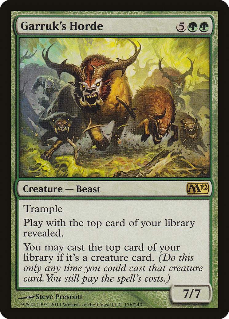 Garruk's Horde (M12-176) [Magic 2012] Foil MTG Single Wizards of the Coast