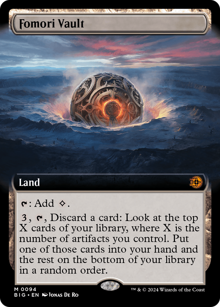 Fomori Vault (BIG-094) [The Big Score] (Extended Art) MTG Single Wizards of the Coast
