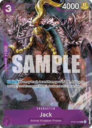 Jack (Premium Card Collection -BANDAI CARD GAMES Fest. 23-24 Edition-) (ST04-008) [One Piece Promotion Cards] Foil One Piece Single Bandai