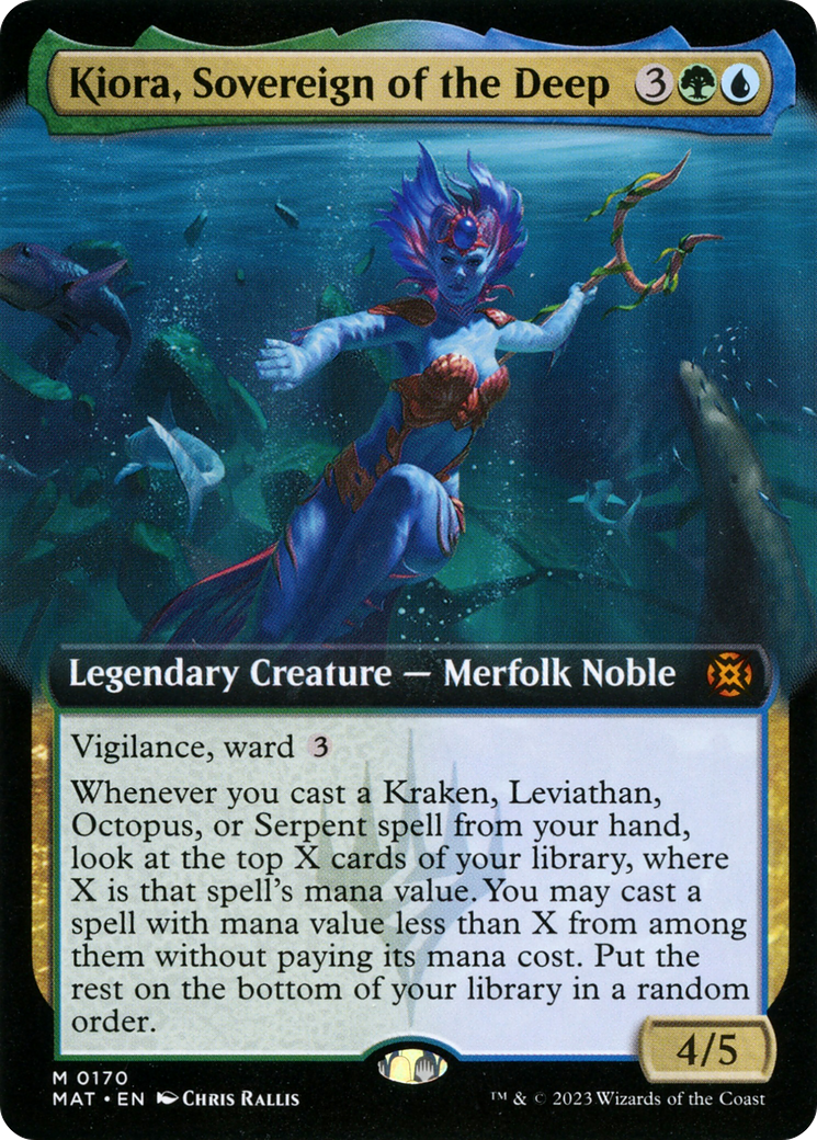 Kiora, Sovereign of the Deep (MAT-170) [March of the Machine: The Aftermath] (Extended Art) Foil MTG Single Wizards of the Coast