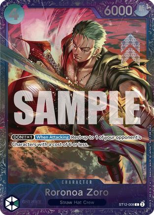Roronoa Zoro (Treasure Cup 2024) (ST12-008) [One Piece Promotion Cards] Foil One Piece Single Bandai