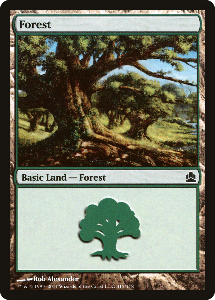 Forest (CMD-315) [Commander 2011] MTG Single Wizards of the Coast