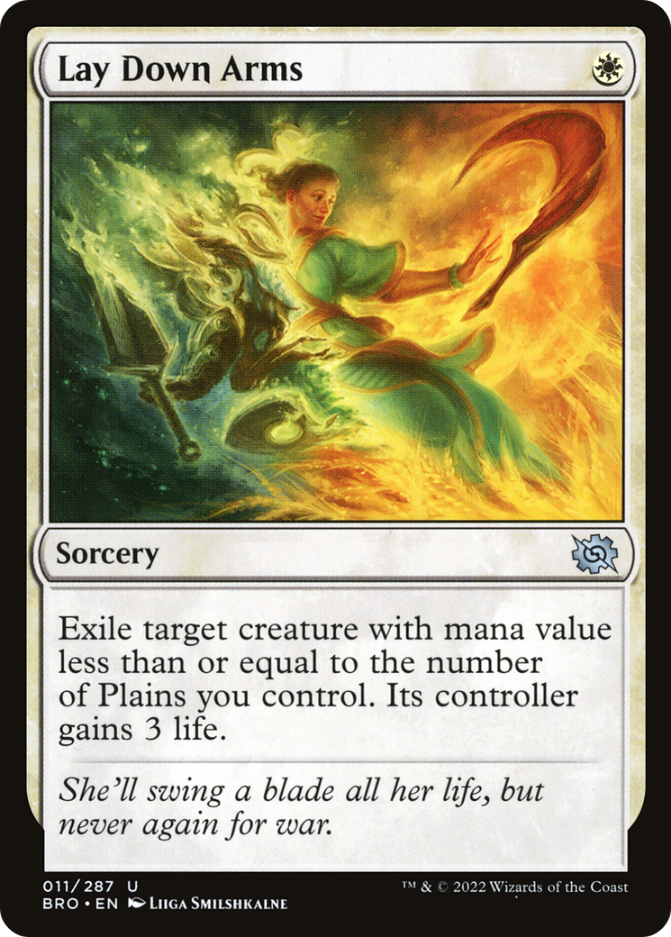 Lay Down Arms (BRO-011) [The Brothers' War] Foil MTG Single Wizards of the Coast