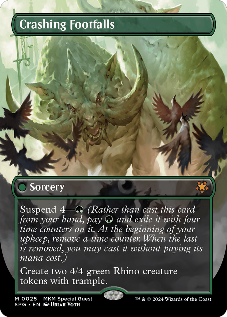 Crashing Footfalls (SPG-025) [Special Guests] (Borderless) Foil MTG Single Wizards of the Coast