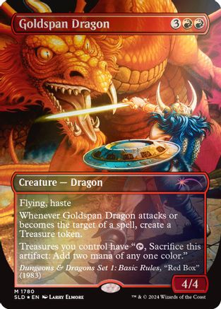 Goldspan Dragon (Rainbow Foil) (SLD-1780) [Secret Lair] Drop Series Foil MTG Single Wizards of the Coast