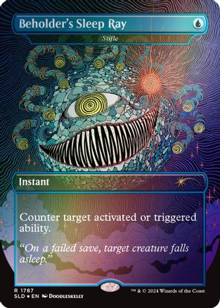 Beholder's Sleep Ray - Stifle (Rainbow Foil) (SLD-1787) [Secret Lair] Drop Series Foil MTG Single Wizards of the Coast