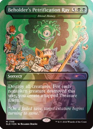 Beholder's Petrification Ray - Blood Money (Rainbow Foil) (SLD-1789) [Secret Lair] Drop Series Foil MTG Single Wizards of the Coast