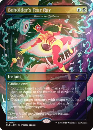 Beholder's Fear Ray - Drown in the Loch (Rainbow Foil) (SLD-1790) [Secret Lair] Drop Series Foil MTG Single Wizards of the Coast