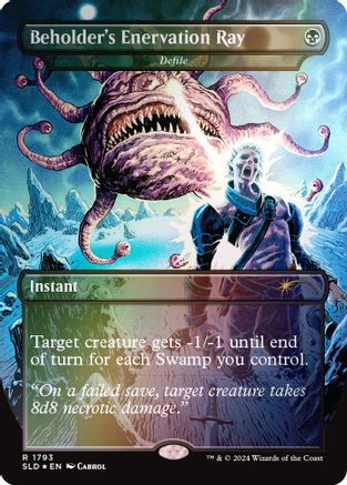 Beholder's Enervation Ray - Defile (Rainbow Foil) (SLD-1793) [Secret Lair] Drop Series Foil MTG Single Wizards of the Coast