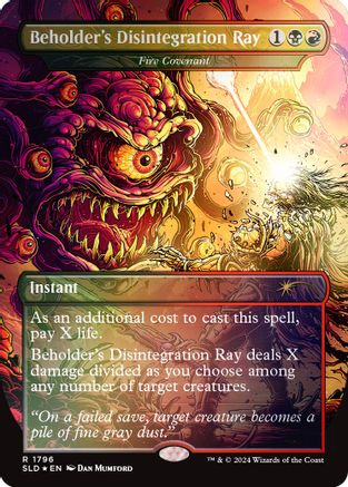 Beholder's Disintegration Ray - Fire Covenant (Rainbow Foil) (SLD-1796) [Secret Lair] Drop Series Foil MTG Single Wizards of the Coast