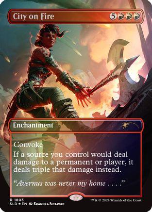 City on Fire (Rainbow Foil) (SLD-1803) [Secret Lair] Drop Series Foil MTG Single Wizards of the Coast